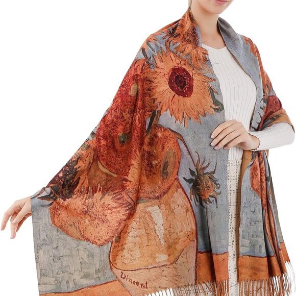 Accessories - Scarf Shawl Wraps for Women Pashmina Soft Cashmere Scarf Printed Large Blanket S